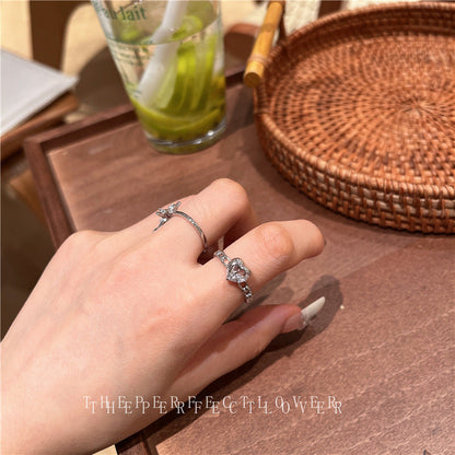 Luxury Temperament High-grade Zircon Niche Design Fashion Rings