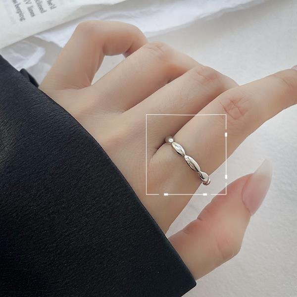 Fashion And Personalized Street Sier Opening Rings