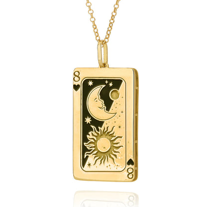 Tarot Pendant Playing Card Sweater Chain Necklaces