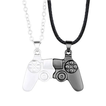 Women's & Men's & Game Console Handle And Magnetite Suction Pair Necklaces