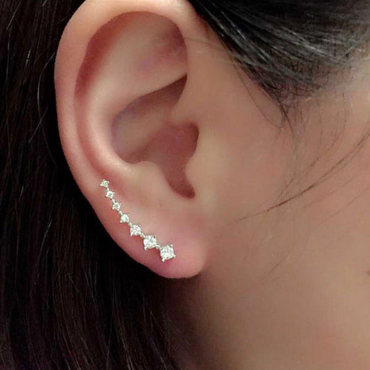 From You Have Rhinestone Long Seven Ear Earrings