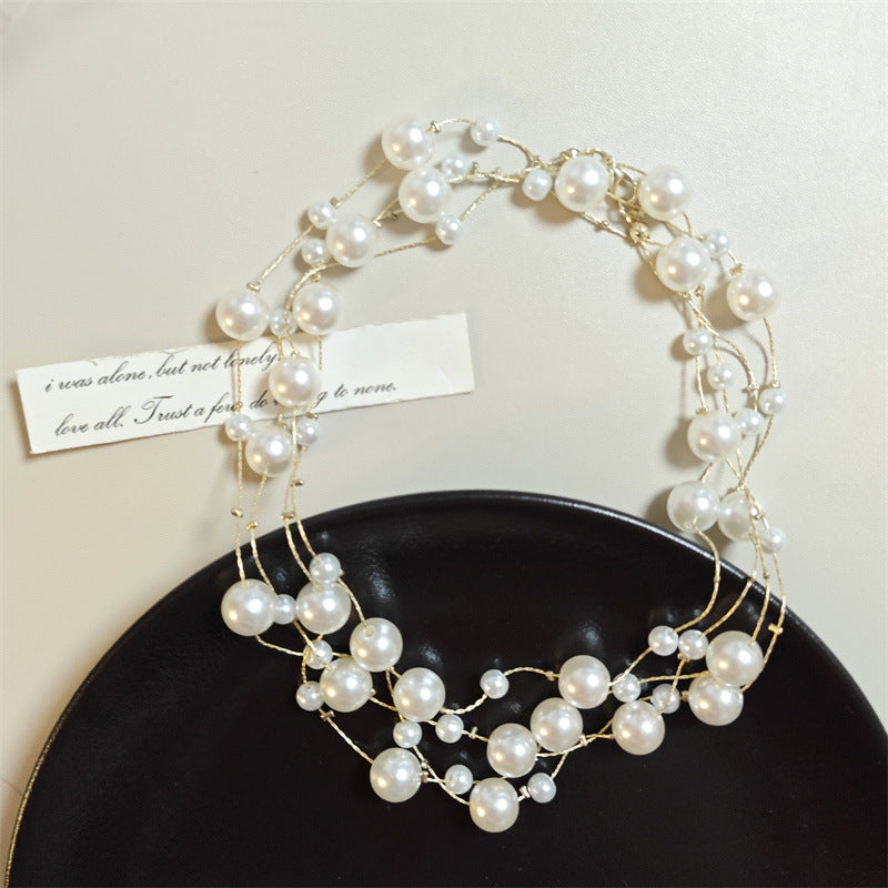 Women's Pearl Sweater Chain Long Light Luxury Necklaces