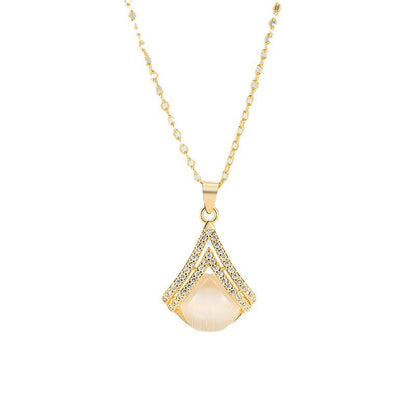 Opal Female Niche Design Sweater Chain Necklaces