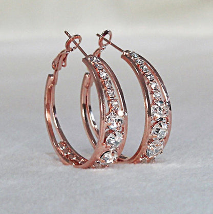 Big Hoop Elegant Inlaid Zircon Fashion Earrings