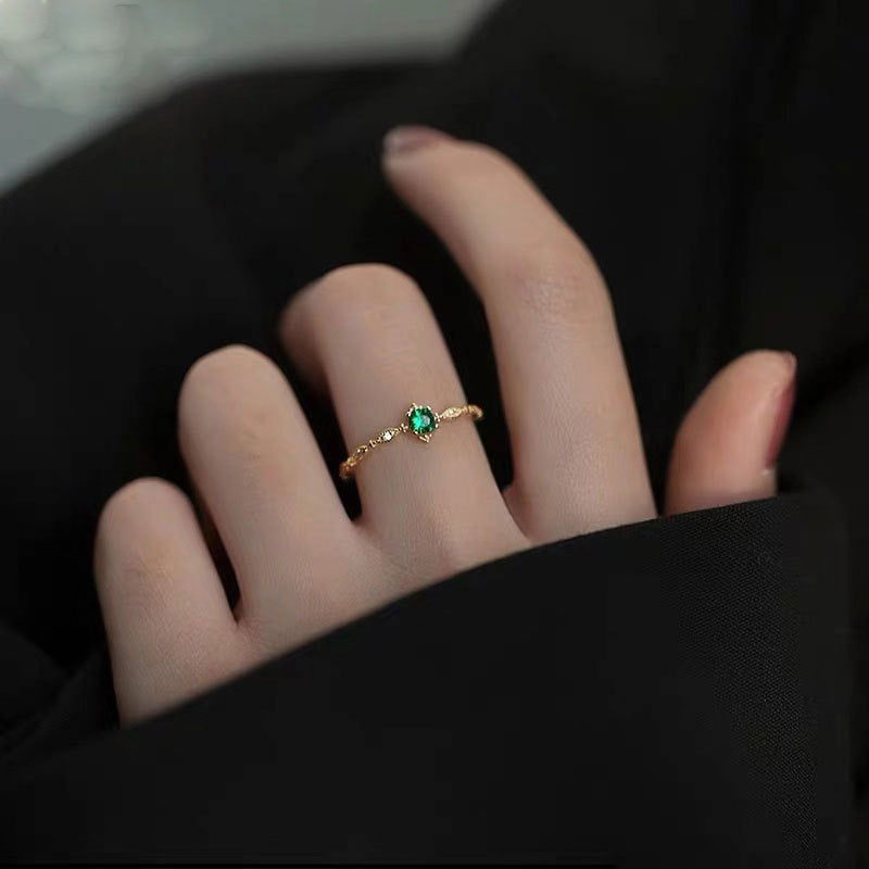 Emerald Refined Rhinestone Fashion Beautiful Personality Rings