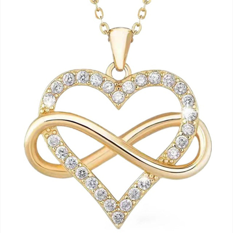 Women's Infinite Love Simple Heart-shaped Clavicle Necklaces