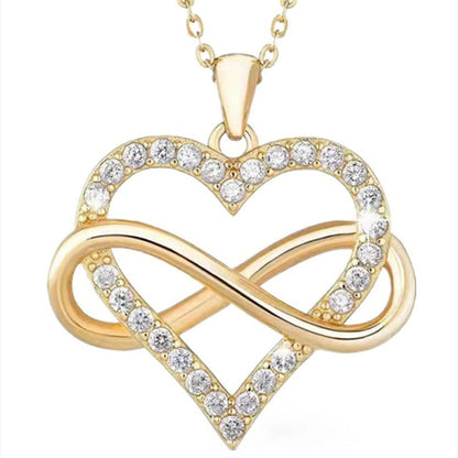 Women's Infinite Love Simple Heart-shaped Clavicle Necklaces