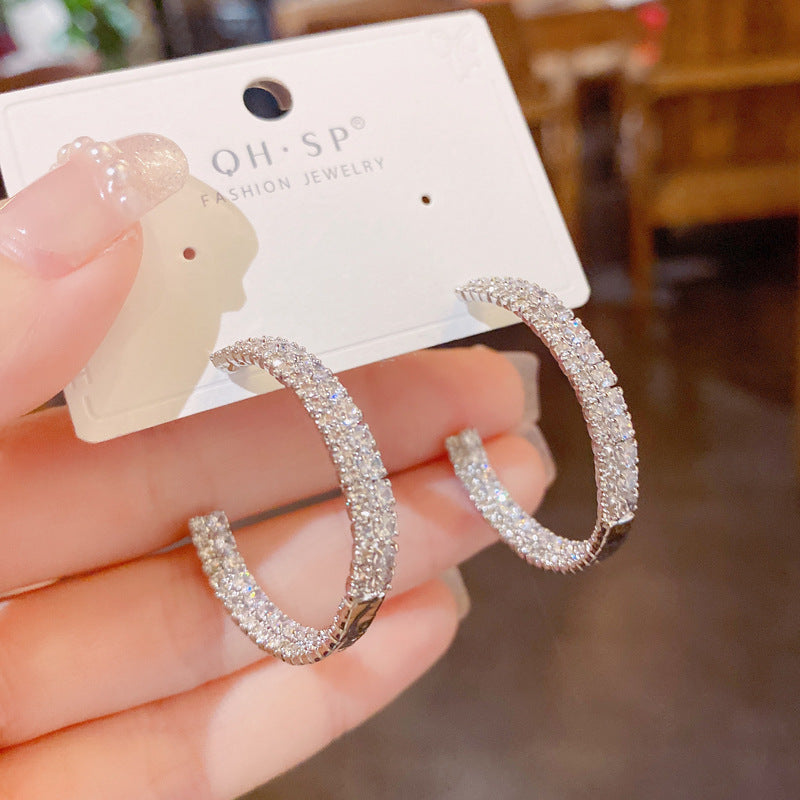 Ornament Full Zirconium Shaped Female Sier Rings