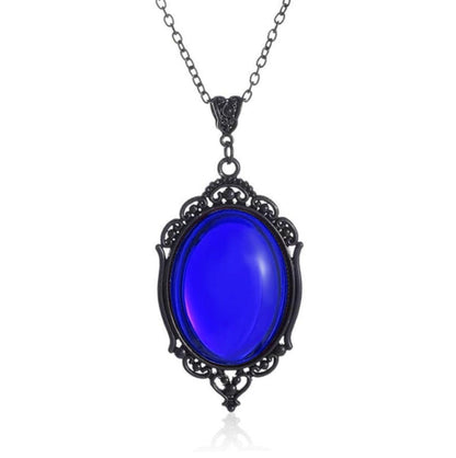 Quartz Crystal Embossed Pendant Satan Demon Necklaces