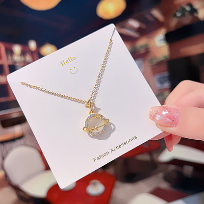Moon Element Planet Female Niche Design Light Luxury Clavicle Necklaces
