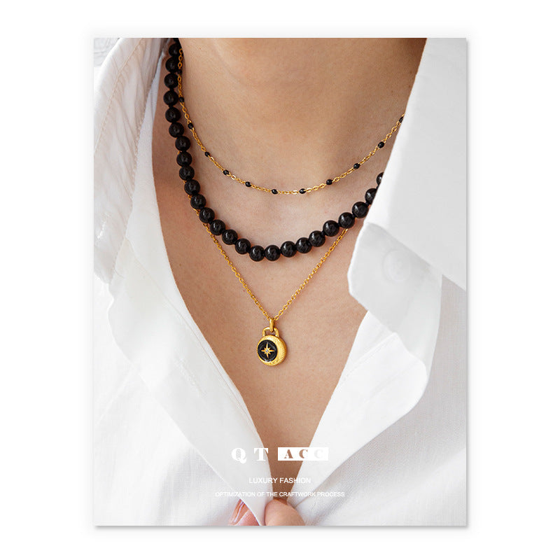 Sier Chinese Retro Ethnic Style Tigereye Necklaces