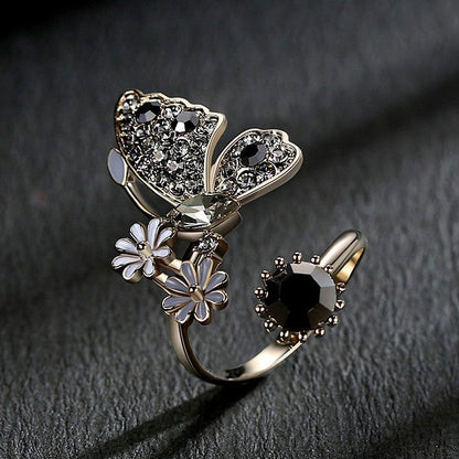 Butterfly Female Three-dimensional Super Fairy Index Rings