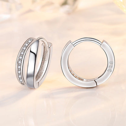 Simple And Compact Cotton Staggered Hollow Rings