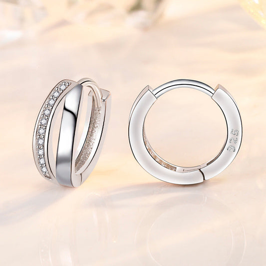 Simple And Compact Cotton Staggered Hollow Rings