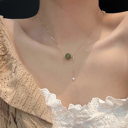 Jade Female Light Luxury Minority High Necklaces