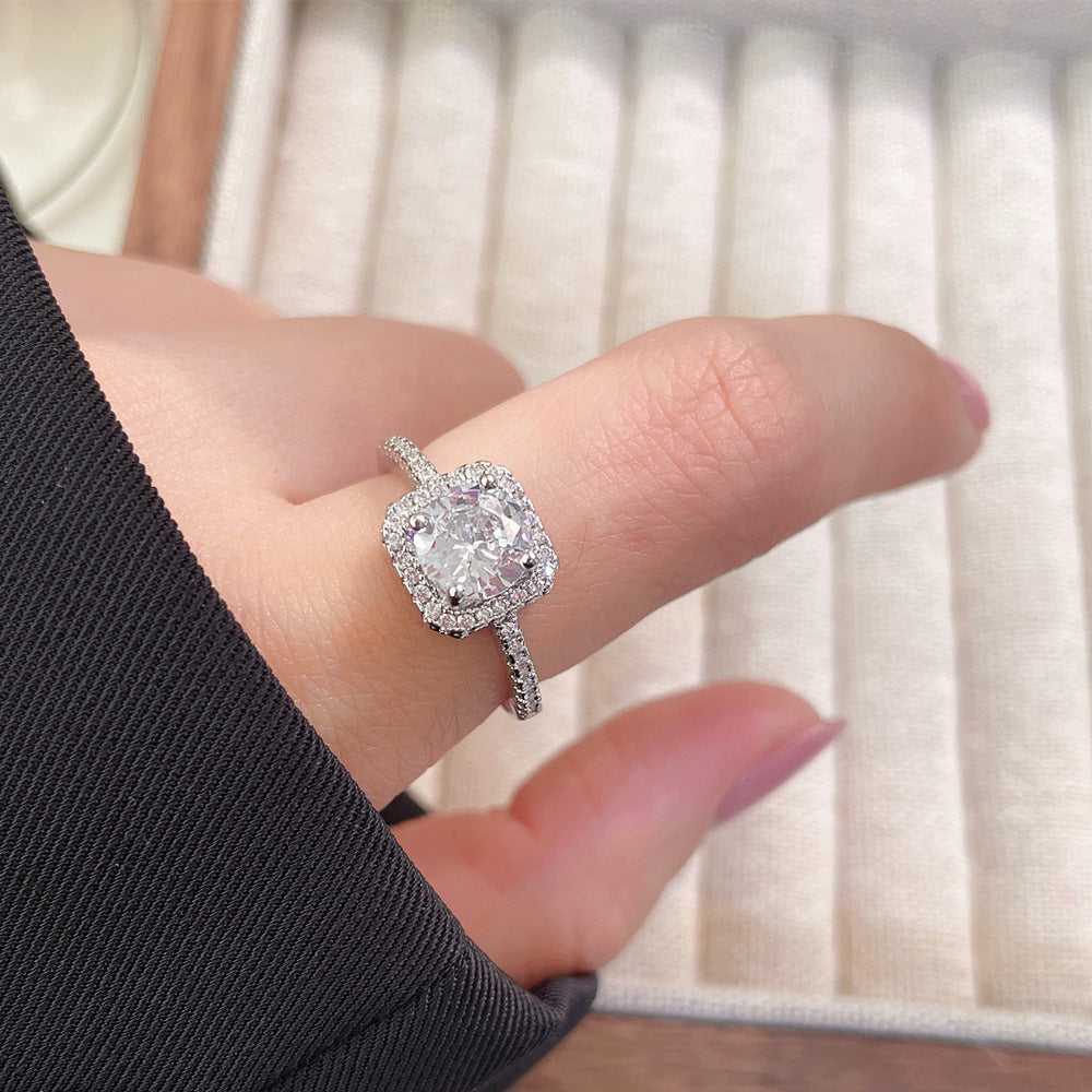 Women's Luxury Fashion Opening Zircon Adjustable Gold Rings