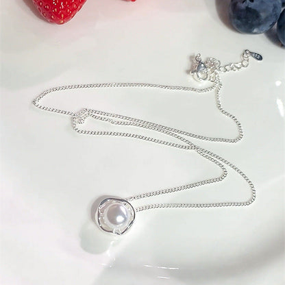 Women's Niche French Style Short Simple Sier Necklaces