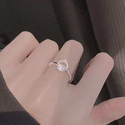 One Wang Female Niche Design Geometric Rings
