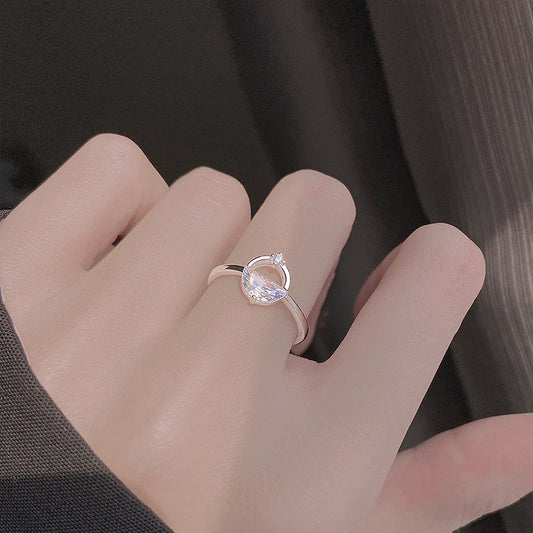 One Wang Female Niche Design Geometric Rings