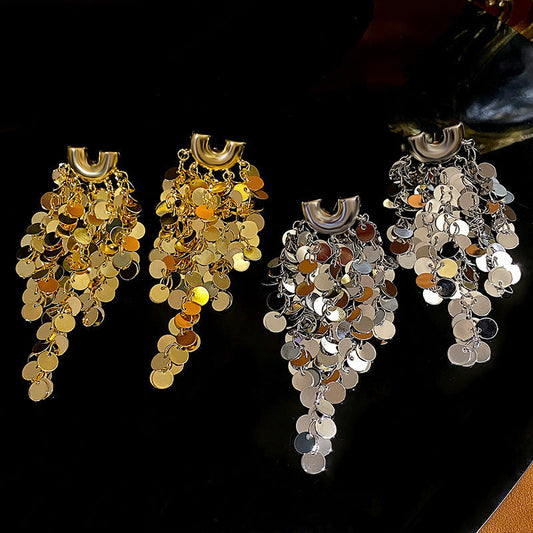 Women's Tassel Design High-grade Light Luxury Unique Earrings