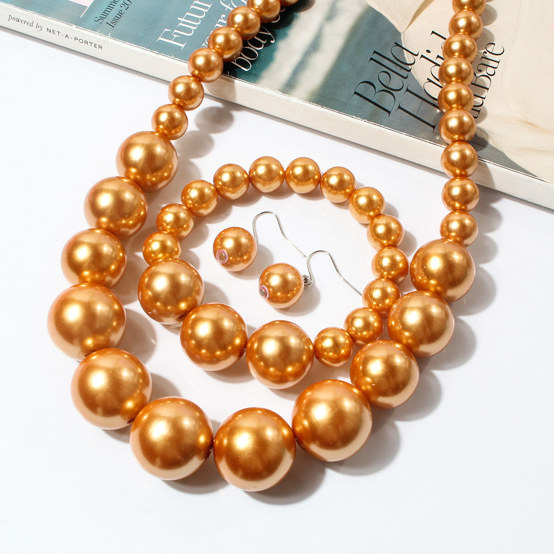 Fashion Pearl Simplicity And Exaggeration Imitation Necklaces