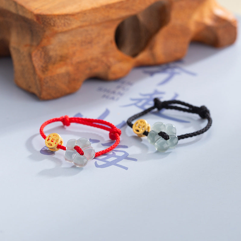 Rich Flower Hand-woven Coin Simple Niche Rings