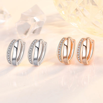 Simple And Compact Cotton Staggered Hollow Rings