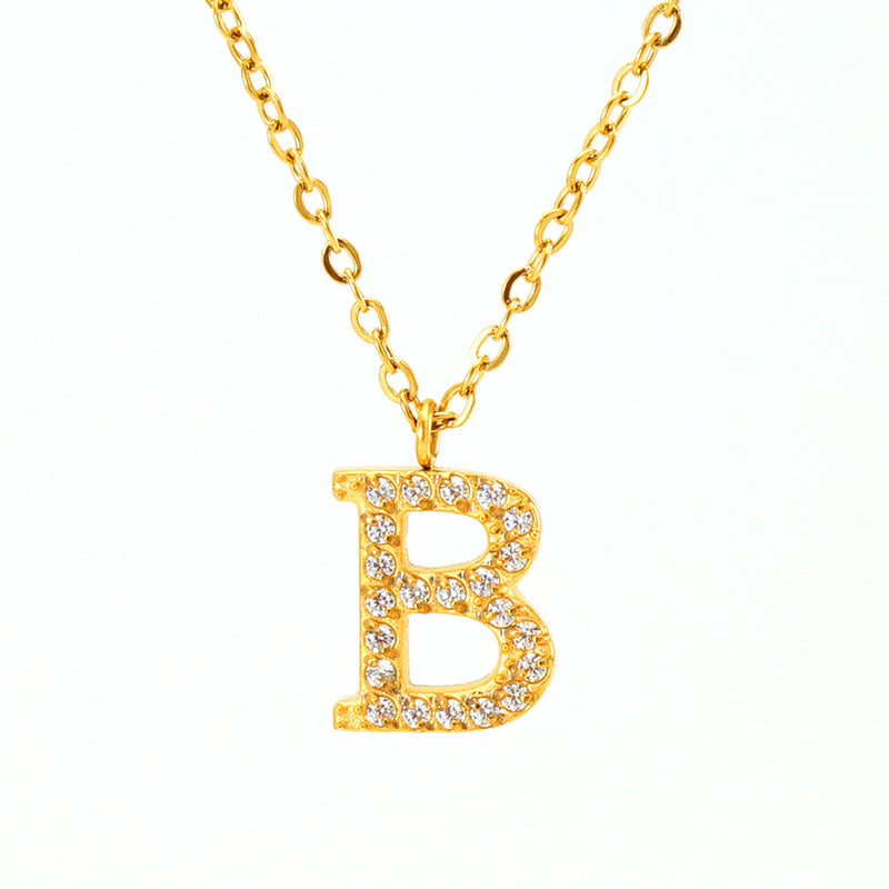 Women's English Letter Pendant High-grade Clavicle Chain Necklaces