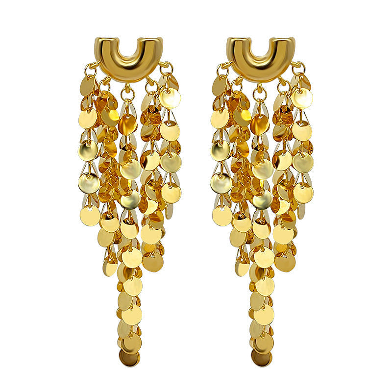 Women's Tassel Design High-grade Light Luxury Unique Earrings