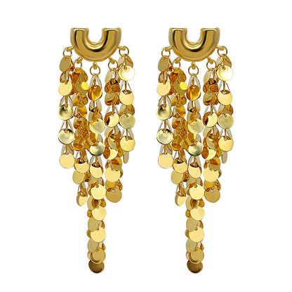 Women's Tassel Design High-grade Light Luxury Unique Earrings