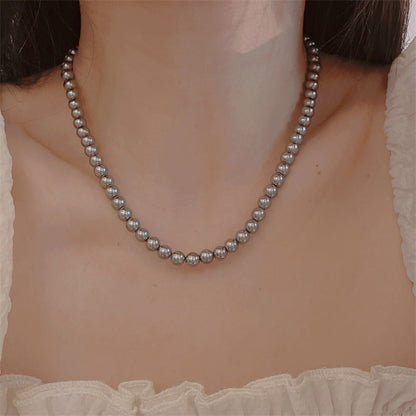 Women's Elegant High-grade Gray Pearl For Design Necklaces