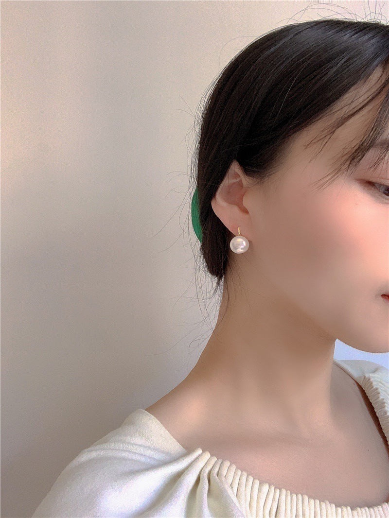 Women's Temperamental Sterling Sier Natural Pearl High-grade Earrings