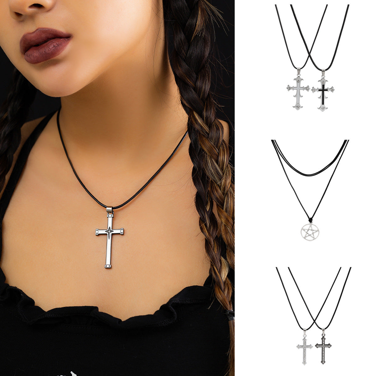 Hot Cold Wind Five-pointed Star Pendant Neck Necklaces