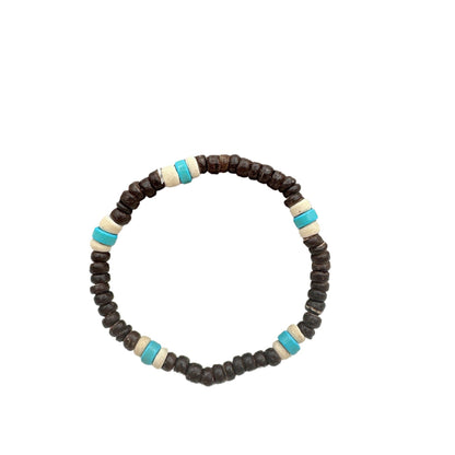 Men's Style Coconut Shell Wooden Bead Mixed Bracelets