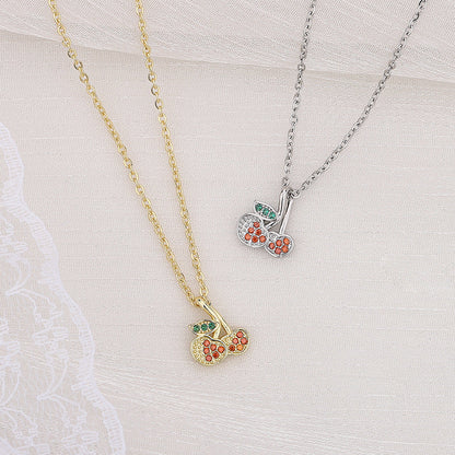 Red Cherry Refined Grace Elegant Sweet Necklaces