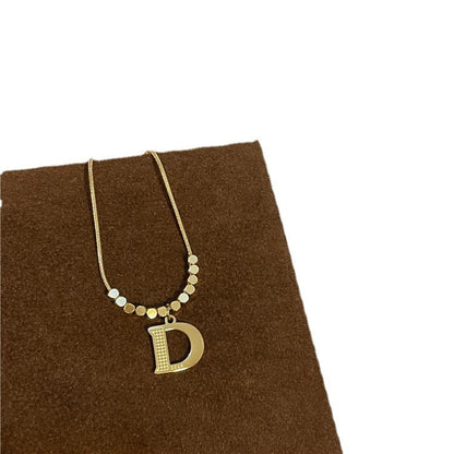 Steel Design Letter Temperamental Tassels Sweater Necklaces