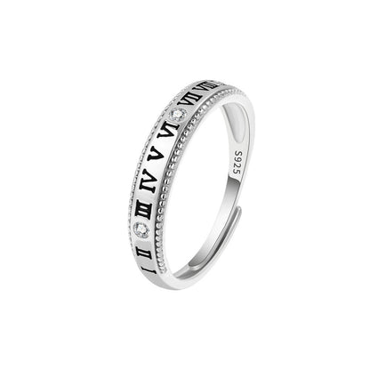 Women's & Men's & Couple Korean Style Simple Cold And Letters Rings