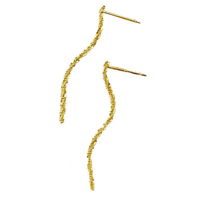 Women's Sparkling Hanging Sterling Sier Gold Plated Earrings