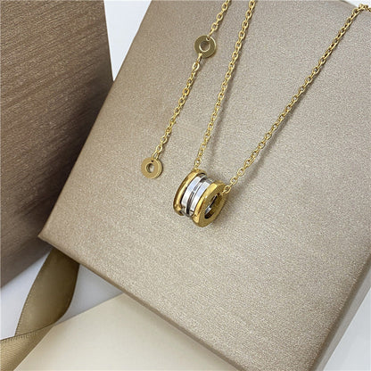 Women's & Men's Ceramic High Version Spring Full Diamond Small Waist Necklaces