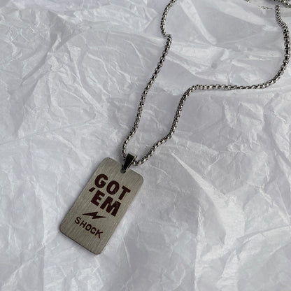 Men's Design Titanium Steel Army Stainless Pendant Necklaces