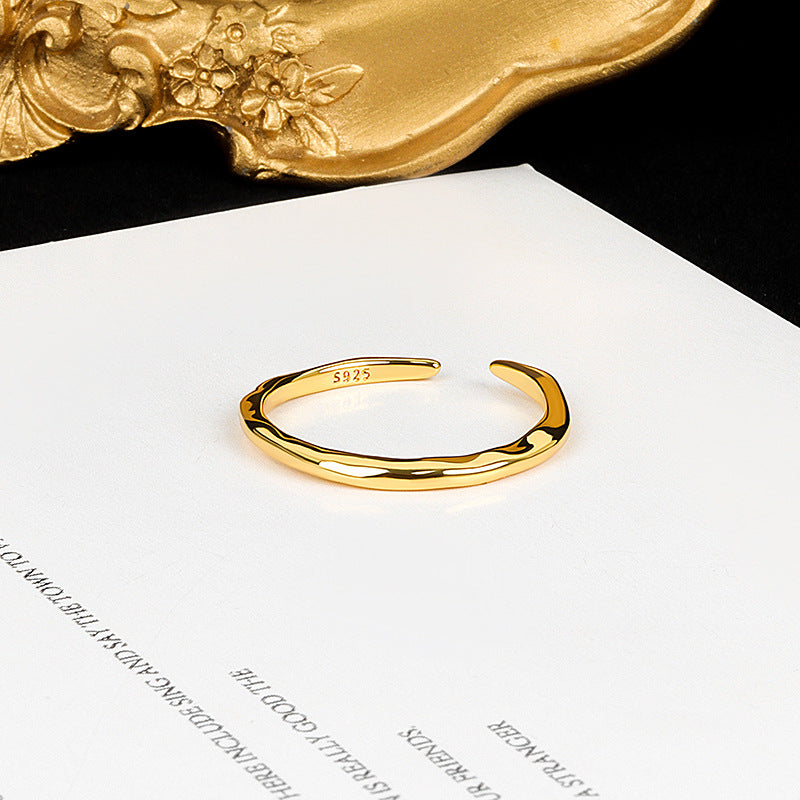 Women's Sculptural Feel Glossy For Minimalist Style Rings