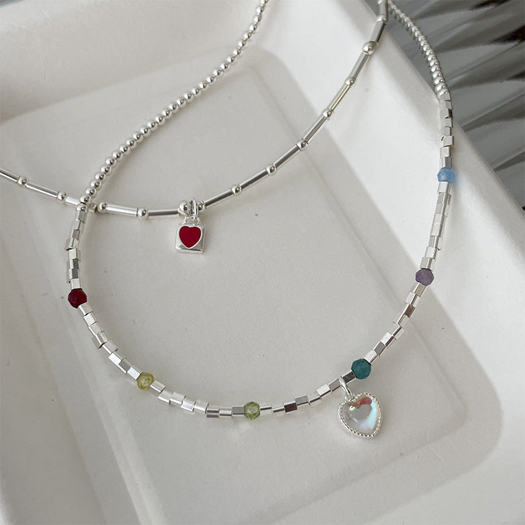 Oil Opal Love Female Simple Personalized Necklaces