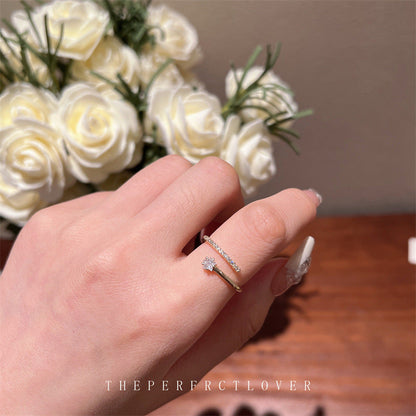 Zircon Female Niche Design Light Luxury Rings