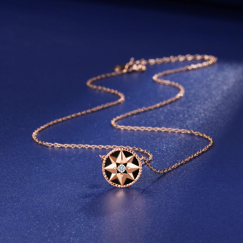 Female Roman Retro Style Jeweled Pendant Necklaces