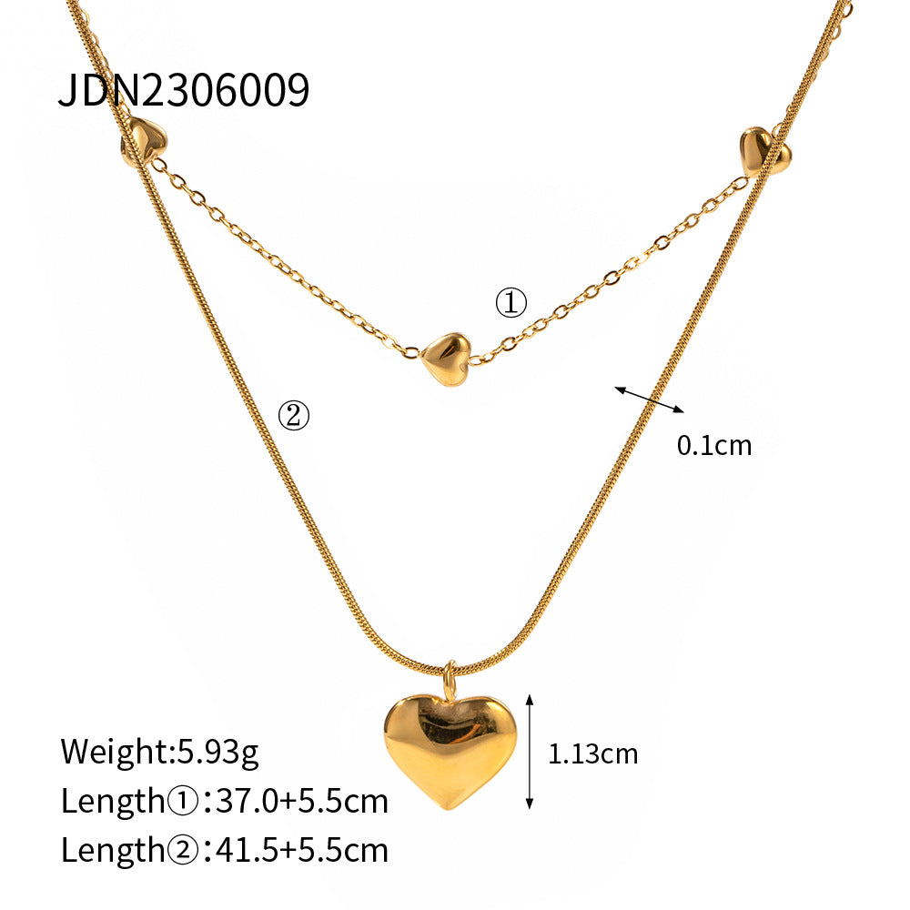 Love Gold-plated Collarbone Light Luxury Minority Necklaces
