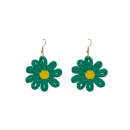 Small Daisy Bohemian Beach Vacation Style Earrings