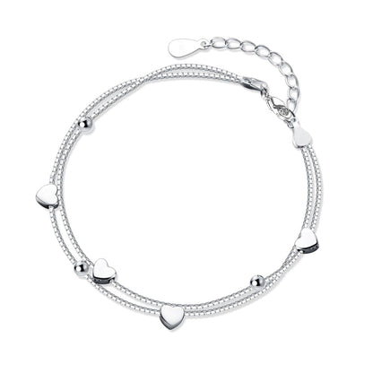 Women's Loving Heart Korean Elegant Design Round Bracelets