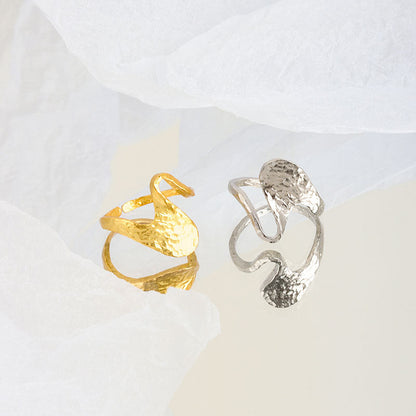 Personality Fashion Irregular Big Wave Cold Rings