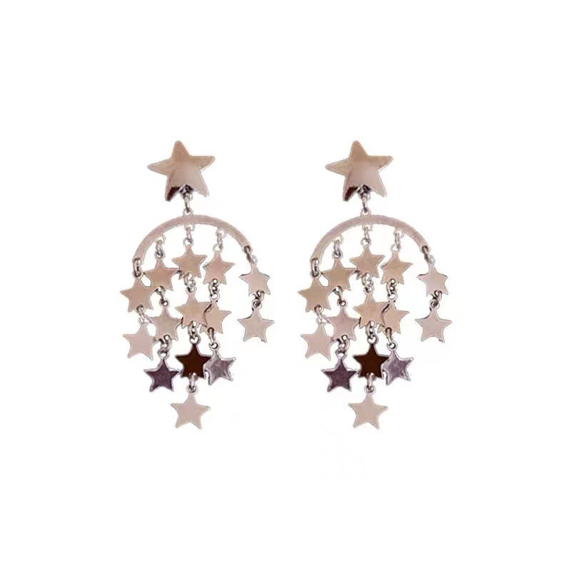 Women's Temperament Star Tassel Niche Design Unique Earrings