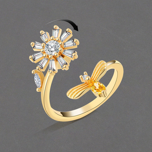 Bee Female Adjustable Elegant And Personalized Rings